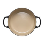 Round Cast Iron Casserole Dish | Satin Black | 24cm