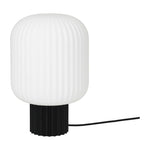 Table Lamp | Lolly | Black Metal & White Opal