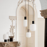 Ceiling Lamp | Lolly | Black Metal & White Opal