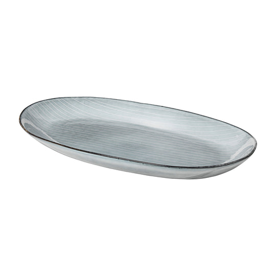 Large Oval Stoneware Plate | Nordic Sea