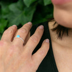 Beaded Ring | Natalia | Sterling Silver & Blue Topaz