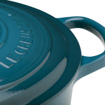 Round Cast Iron Casserole Dish | Deep Teal | 20cm