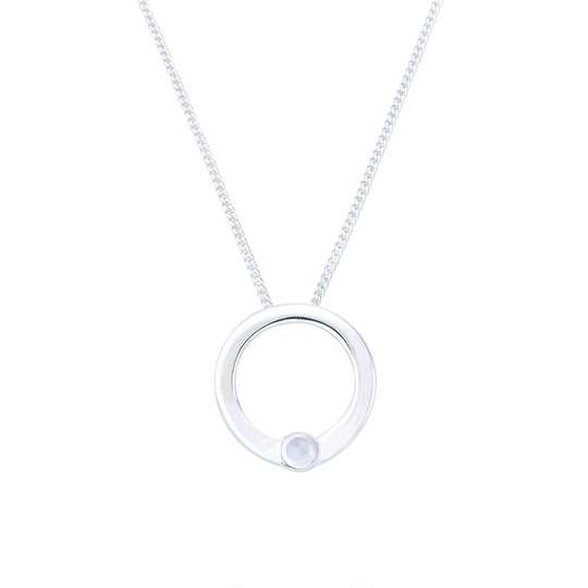 Bea Moonstone Pendant Necklace | Sterling Silver