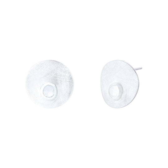 Dottie Moonstone Stud Earrings | Sterling Silver