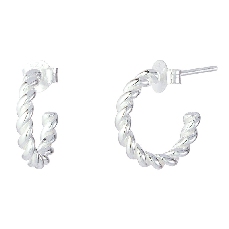 Hoop Earrings | Fenna Rope | Sterling Silver