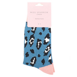 Leopard Spot Socks | Denim