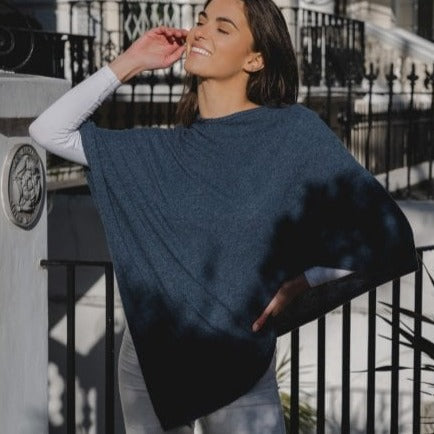 Mia Poncho | Denim