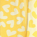 Reversible Jacquard Heart Scarf | Yellow Mix