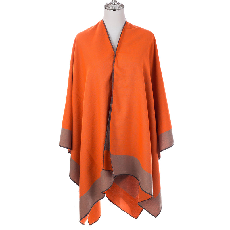 Reversible Poncho | Orange