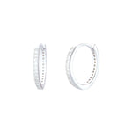 Shay CZ Hinge Hoop Earrings | Sterling Silver