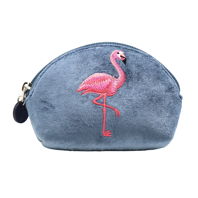 Flamingo Coin Purse | Dusky Blue