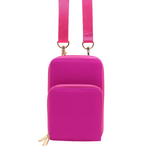 Nylon Phone Bag with Removable Strap | Pink