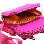 Nylon Phone Bag with Removable Strap | Pink