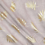 Palm Print Scarf | Washed Grey with Gold Foil