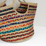 Plaited Jute Shoulder Bag | Multicolour