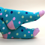 Spotted Ankle Socks | Aqua & Pink