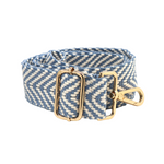 Woven Chevron Bag Strap | Blue White Mix