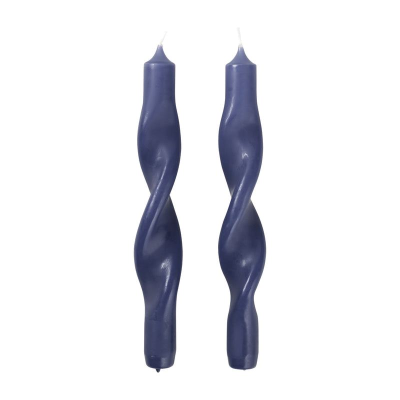 Twisted Candles | Baja Blue | Set of 2