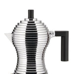 Pulcina Black and Silver Coffee Maker | 3 Cup