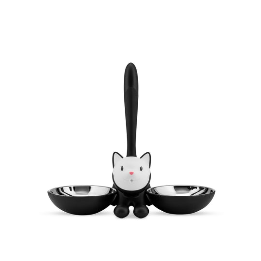 Tigrito 2 Piece Cat Bowl Set | Black