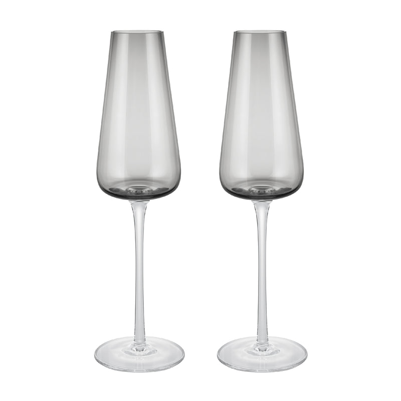 Belo Champagne Glasses | Smoke | Set of 2