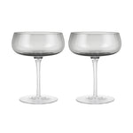 Belo Champagne Saucers | Smoke | Set of 2