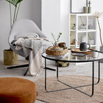 Harper Coffee Table | Glass | Black