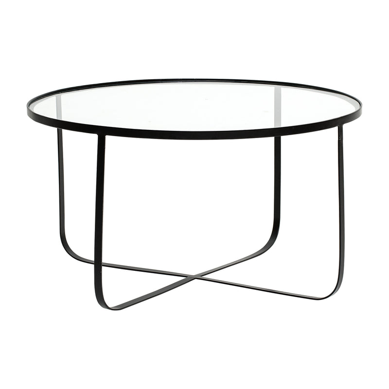 Harper Coffee Table | Glass | Black