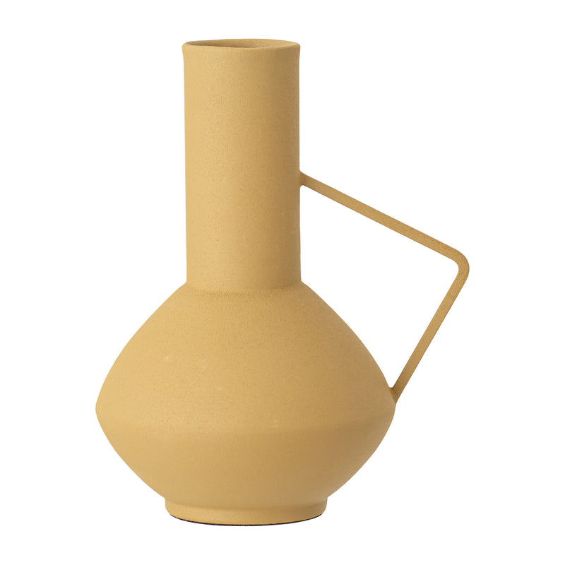 Irine Vase | Metal | Mustard Yellow