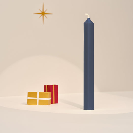 Straight Dinner Candle | Blue Grey | 22cm
