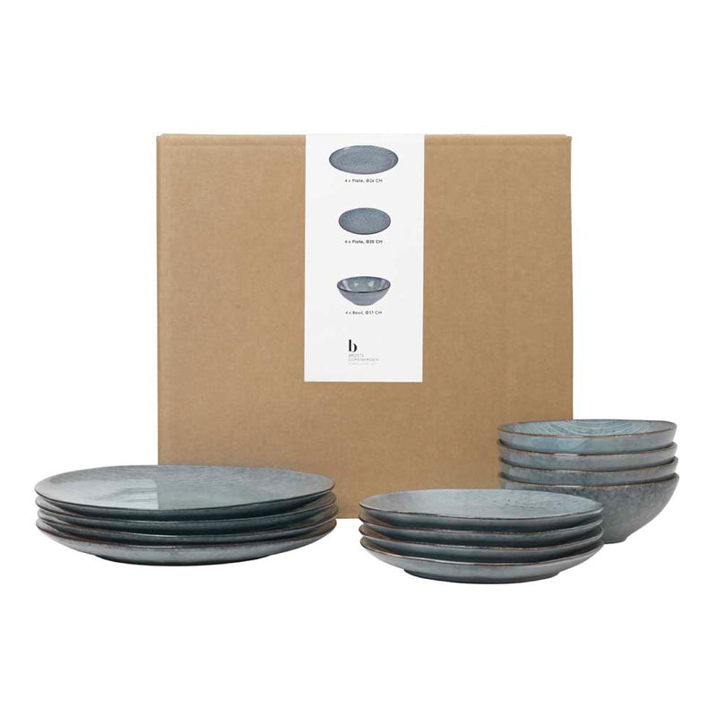 Nordic Sea Stoneware Dinner Set | 12 Piece