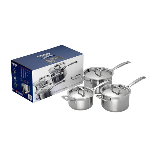 3-Ply Stainless Steel Saucepan Set | 3-Piece
