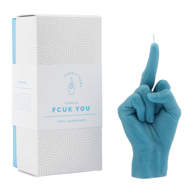 F*ck Hand Gesture Candle | Blue