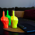 F*ck Hand Gesture Candle | Neon Orange