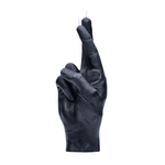 Crossed Fingers Hand Gesture Candle | Black