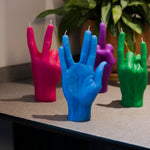 Live Long and Prosper Hand Gesture Candle | Blue