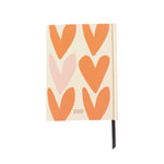 Multi Hearts Address & Birthday Book | Orange & Pink