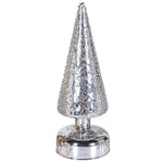 Silver Glass LED Tree Light Decoration | Medium