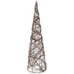 Rattan Cone Christmas Tree with Lights | Medium