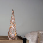 Rattan Cone Christmas Tree with Lights | Medium