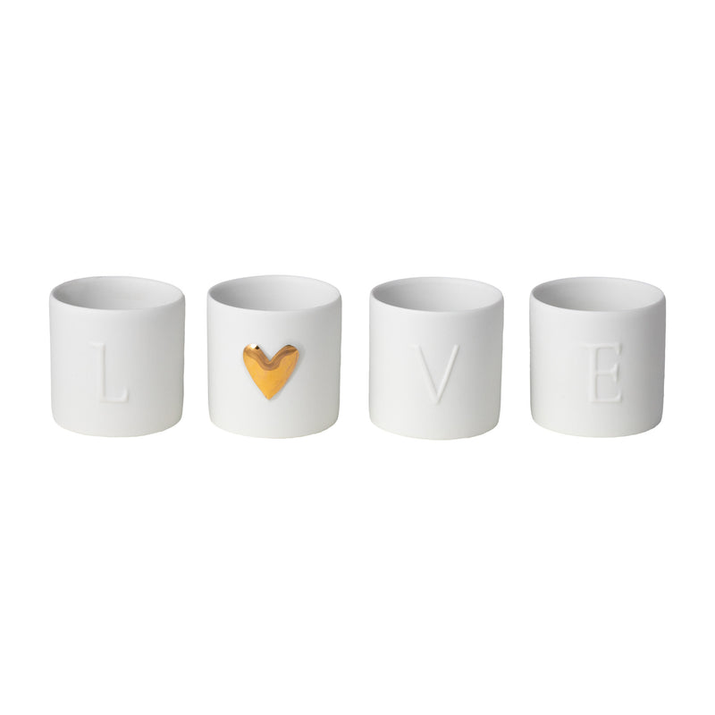 Tealight Holder Set | Love | 4-Piece