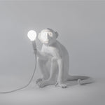 Sitting Monkey Lamp | White