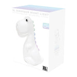 Colour Changing Night Light | White Dinosaur with USB Cable | XL