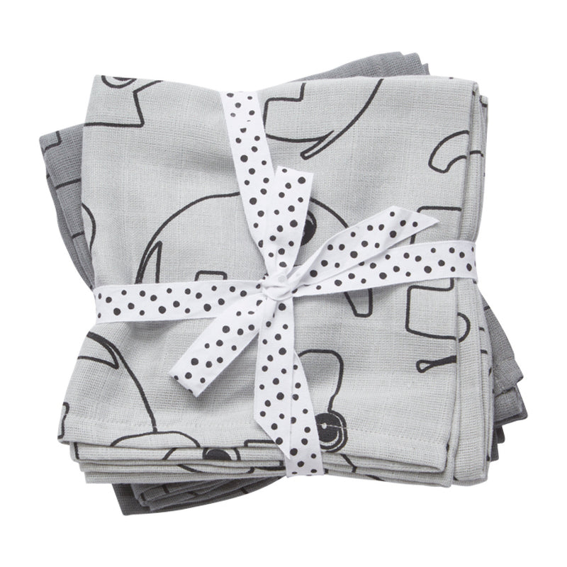 Burp Cloth Set | Grey | 2-Piece