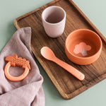 First Meal Set | Papaya & Powder Pink