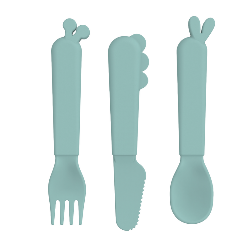 Kiddish Cutlery Set | Deer Friends | Blue