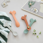 Lalee Silicone Spoon Set | Green | Pack of 2