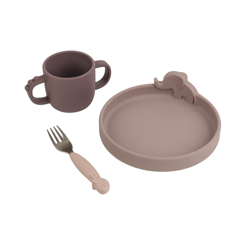 Peekaboo Deer Friends Dinner Set | Powder Pink