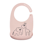 Deer Friends Silicone Bib | Powder Pink