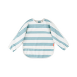 Sleeved Pocket Bib | Blue Stripes